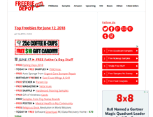 Tablet Screenshot of freebie-depot.com